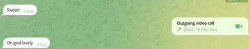 Telegram sexting review, real chat screenshot 1 with a verified girl