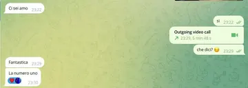 Telegram sexting review, real chat screenshot 3 with a verified girl