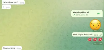 Telegram sexting review, real chat screenshot 5 with a verified girl