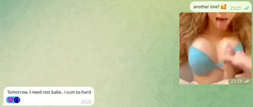 Telegram sexting review, real chat screenshot 7 with a verified girl