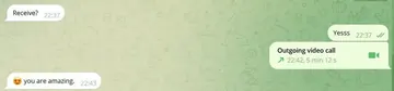 Telegram sexting review, real chat screenshot 13 with a verified girl